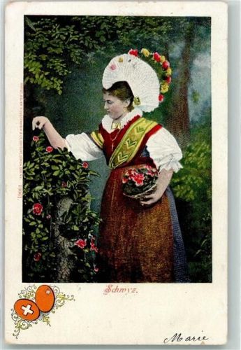1901 - Schwyzer Trachtenfrau