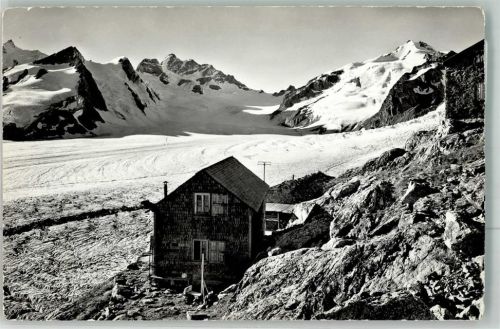 Konkordiahütten Foto AK Hüttenstempel