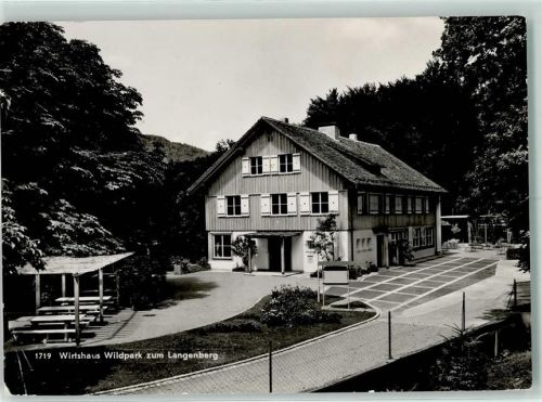 8135 Langnau am Albis 1944 Gebrauchsspuren Wirtshaus Wildpark zum Langenberg