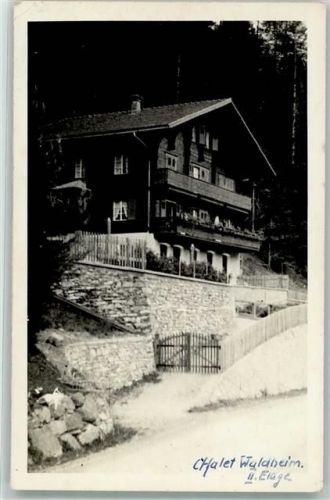 Kipp Waldheim Foto AK Ort handschriftlich Chalet Waldheim