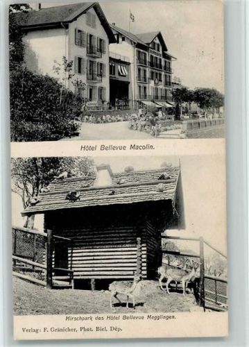 2532 Magglingen Macolin 1903 - Hotel Bellevue Macolin Hirschpark des Hotel Bellevue Magglingen