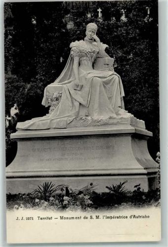 1820 Territet - Monument de S. M. I´Imperatrice d´Autriche Frau Kleid