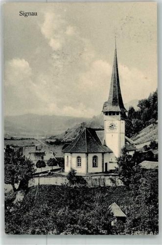 3534 Signau 1918 Foto AK Kirche