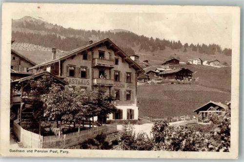 7243 Pany 1929 Foto AK Gasthaus Pension Post
