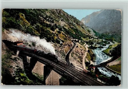 6745 Giornico 1908 - Ferrovia del Gottardo La Biaschina Galleria spirale presso Giornico