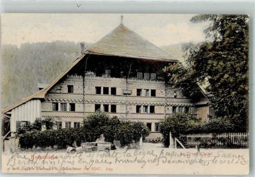 1658 Rossinière 1905 Foto AK Pension Hotel