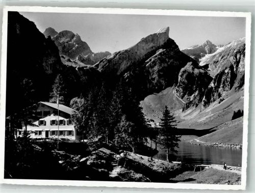 Alpstein 1957 Foto AK Gasthaus Seealpsee