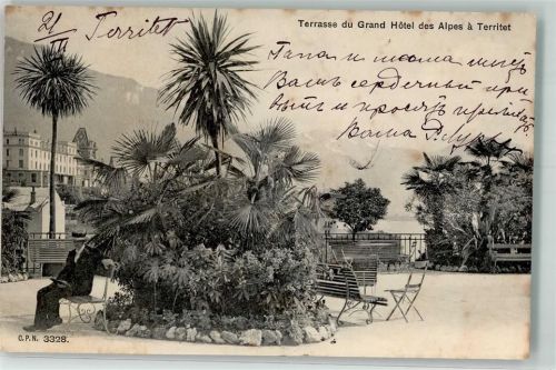 1820 Territet 1905 - Terrasse Grand Hotel des Alpes