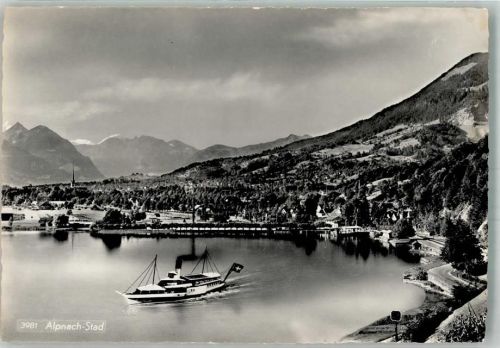 6053 Alpnachstad Foto AK Dampfschiff