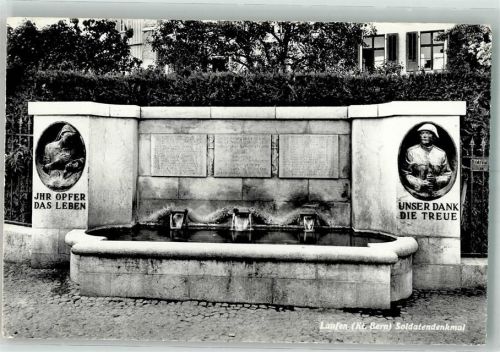 4242 Laufen 1965 Foto AK Kriegerdenkmal Soldatendenkmal