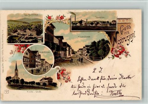 9244 Niederuzwil 1901 BOAKC Bad Bachenthal Spinnerei Lithographie