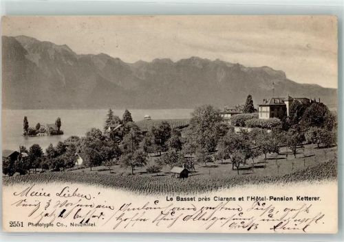 1815 Clarens 1906 - Pension Ketterer badestelle Le Basset