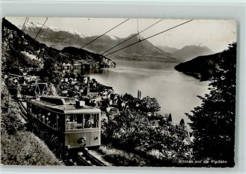 6354 Vitznau 1961 - elektr. Zahnradbahn Rigibahn , Photoglob-Wehrli w 2086 AK