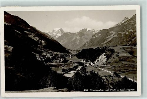 3657 Schwanden Sigriswil 1934 Gebrauchsspuren mit Tödi und Gemsfayren