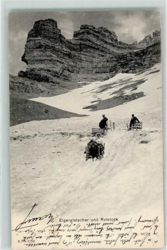 3823 Eigergletscher Gebrauchsspuren Rotstock Schlittelpartie