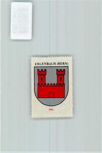 3762 Erlenbach im Simmental - Vignette Wappen Kaffee Hag ca 1920-1940 Burg