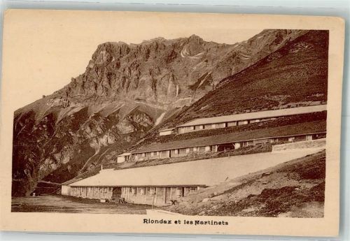 1892 Lavey-les-Bains Foto AK Kaserne Rionda et les Martinets