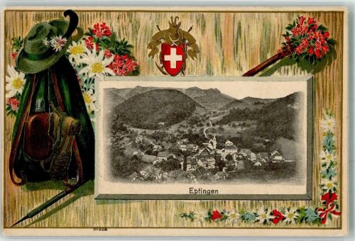 4458 Eptingen Prägedruck Lithographie