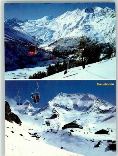 3910 Saas-Grund Winter Seilbahn Kreuboden