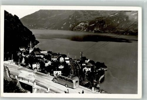 8874 Mühlehorn 1958 Foto AK Omnibus Walensee