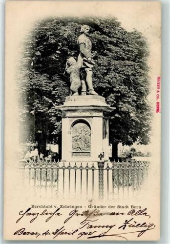 3000 Bern Berne 1902 - Berchtold v Zähringen Denkmal