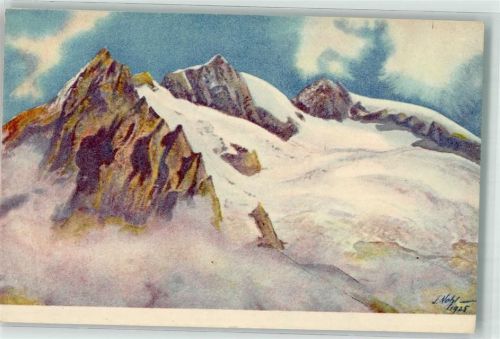 Fusshörner Künstlerkarte sign. Nohl Riederfurka