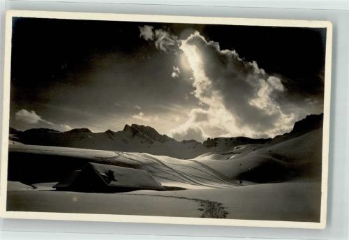 Spitzmeilen Foto AK Alp Fursch Foto Gaberell Berghütte