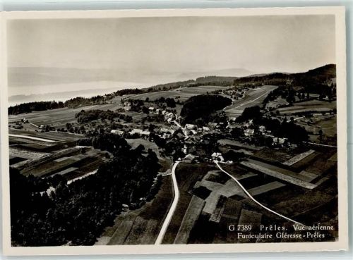 2515 Prêles Karte beschädigt Fliegeraufnahme Funiculaire Gleresse-Preles