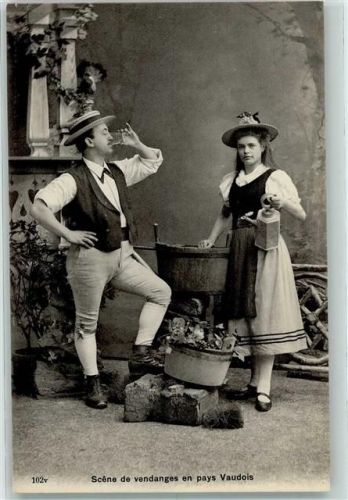 Walliser Trachtenpaar