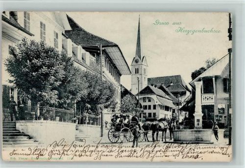 3360 Herzogenbuchsee - 1907 Brunnen Pferdekutsche
