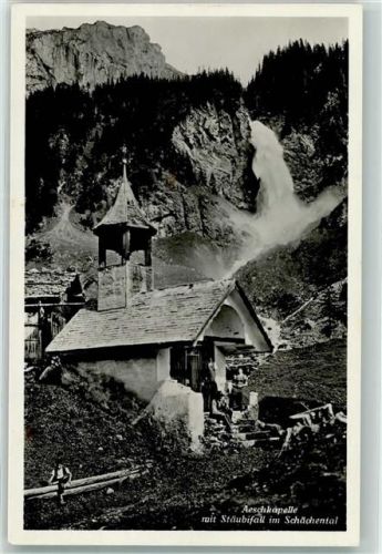 6465 Unterschächen - Aeschkapelle Stäubifall