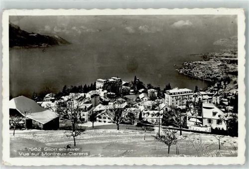 1823 Glion - Vue sur Montreux Clarens hiver