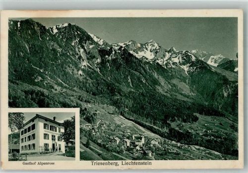 9497 Triesenberg Foto AK Gasthaus Alpenrose