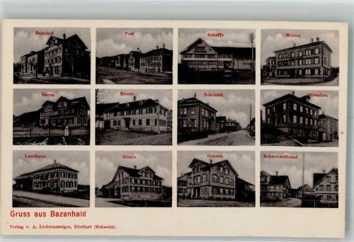 9602 Bazenheid - Bahnhof Postamt Gasthaus