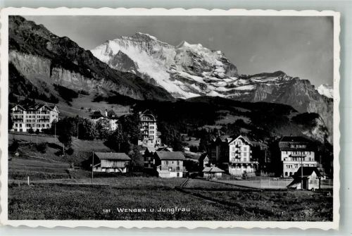 3823 Wengen 1945 Foto AK Jungfrau