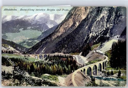 7482 Bergün Bravuogn - Albulabahn, Eisenbahn, Viadukte
