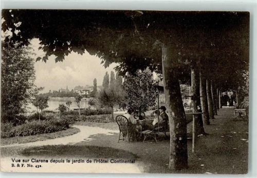 1815 Clarens 1909 - Vue depuis le Jardin de l Hotel Continental