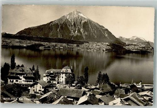 3658 Merligen 1956 Foto AK Thunersee