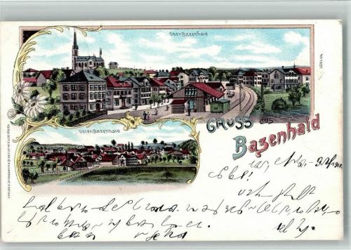 9533 Kirchberg SG 1900 BOAKC Lithographie Bazenhaid