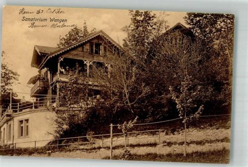 3823 Wengen 1907 Foto AK Sanatorium