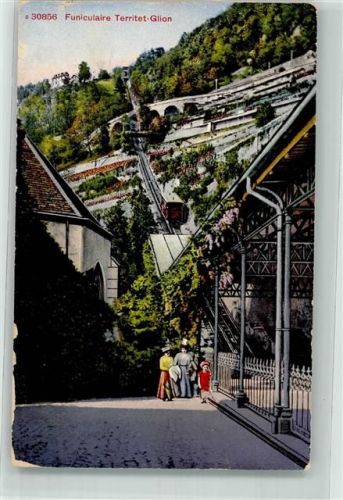 1820 Territet 1916 - Bergbahn Glion