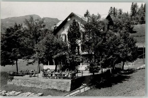 3823 Wengen Foto AK Pension Ferienheim Hunnenfluh