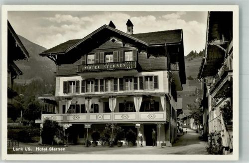 3775 Lenk im Simmental 1947 Foto AK Hotel Sternen