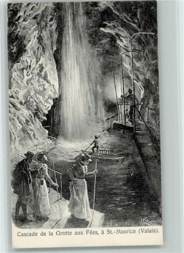 1890 St-Maurice - Cascade de la Grotte aux Fées Ruderboot