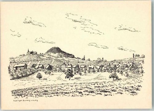 8455 Rüdlingen Künstlerkarte Buchberg u. Hurbig sign. W. Brütsch