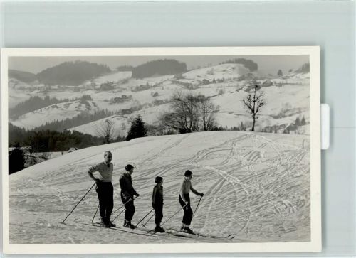 3624 Goldiwil (Thun) Foto AK Skifahrer Winter