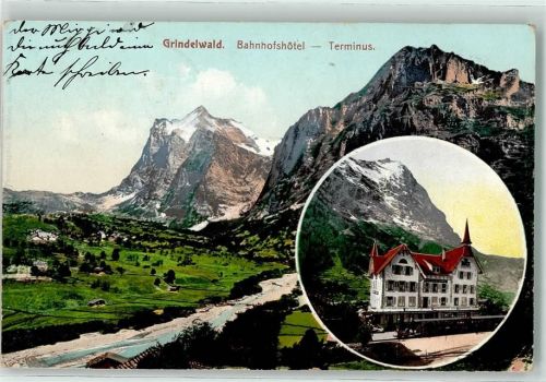 3818 Grindelwald 1907 - Bahnhofshotel Terminus Eisenbahn