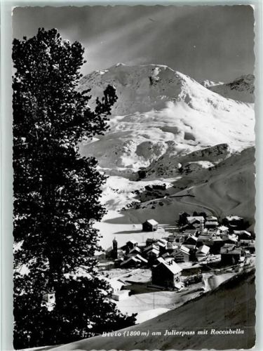 7457 Bivio - Bivio am Julierpass mit Roccabella Winteraufnahme