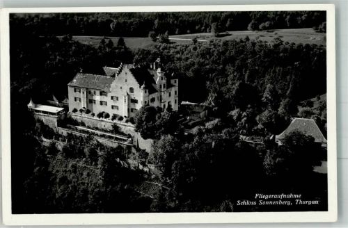9507 Stettfurt Foto AK Fliegeraufnahme Schloss Sonnenberg