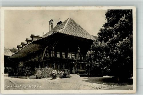 3454 Sumiswald Gebrauchsspuren Gasthaus Kreuz Feldpost Füsilier KP. III/33